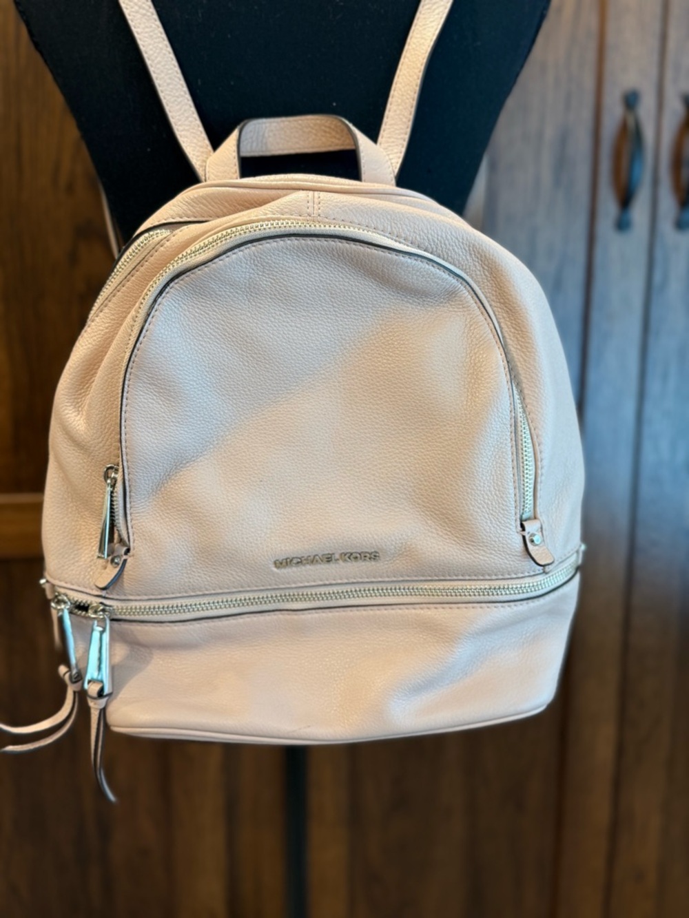 Michael Kors Soft Blush Pebbled Leather Backpack